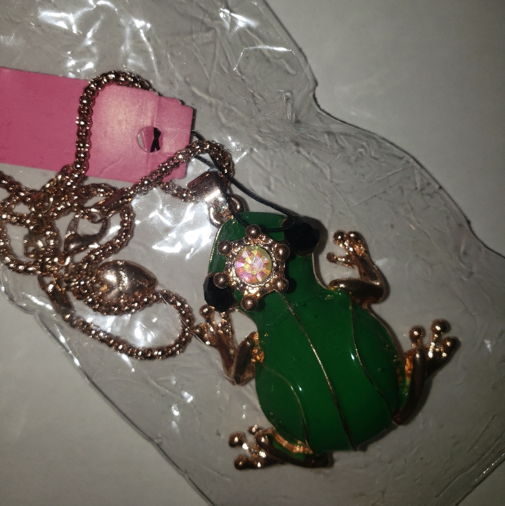 Betsy Johnson Frog Necklace